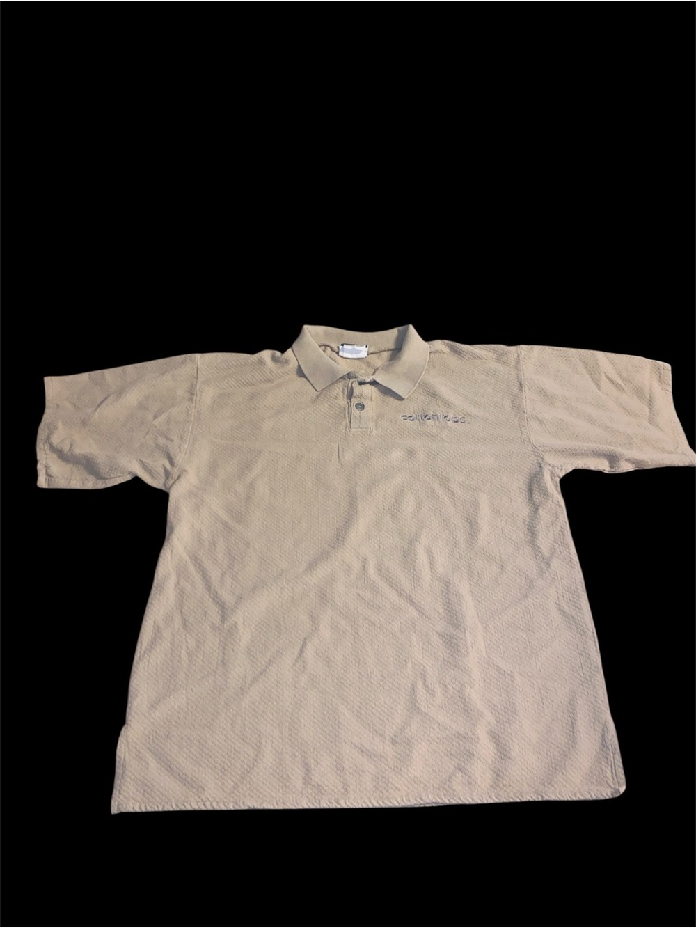 Cottontops vintage textured polo collared shirt men’s large USA made grandpacore